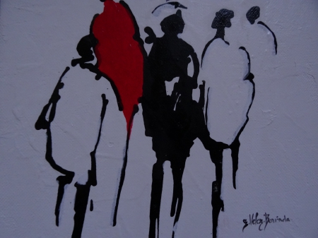petite foule rouge